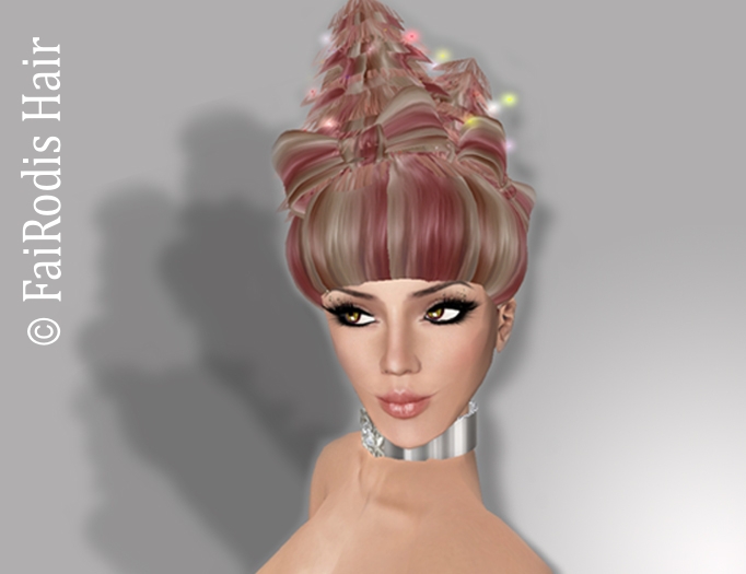 FaiRodis Winter Fairy hair red coral-mocco+glitter spray DEMO
