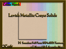 !Kushi! LavishMetallicCREPE Textures -WEAR TO UNPACK