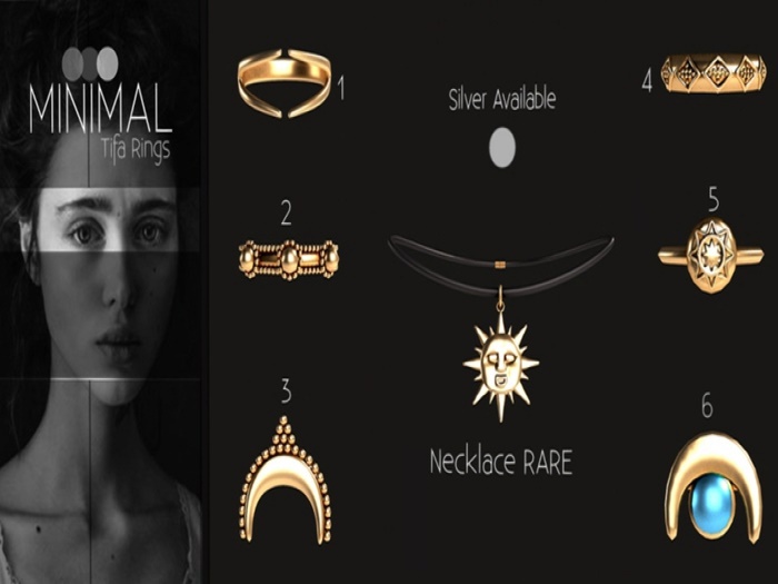 MINIMAL - Sun Necklace -Silver- RARE