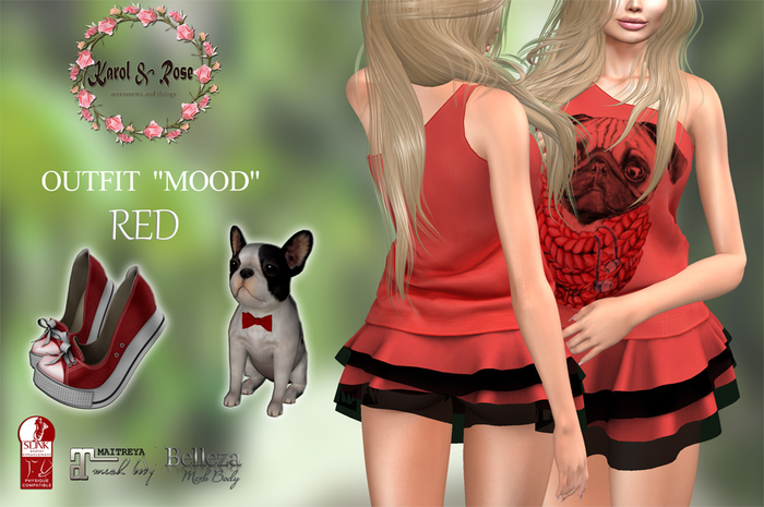 PROMO.KAROL ROSE. 50% OFF(1Week)outfit  "Mood"  red.