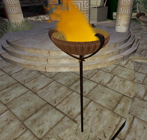 Torch - Illuminated - copper and brass - no copy