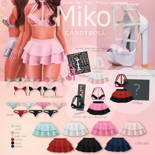 _CandyDoll_Miko Collection Ruffle Bra RARE + LootBox Physique