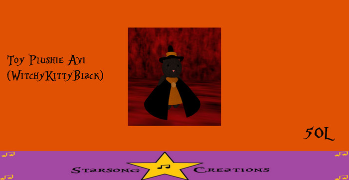 *SsC* Toy Plushie Avi (Witch Kitty Black)