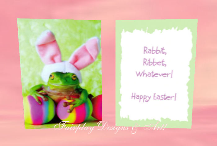 Jumbo Easter Card- Rabbit, Ribbet, Whatever