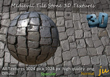 JU Medieval Tile Stone 3D Textures Full Perm
