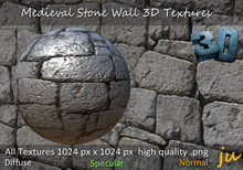 JU Medieval Stone Wall 3D Textures Full Perm