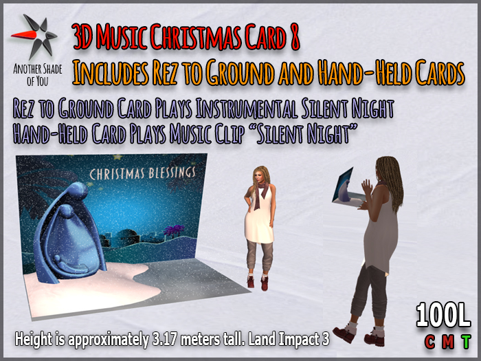 3D Music Christmas Card 8 (both)