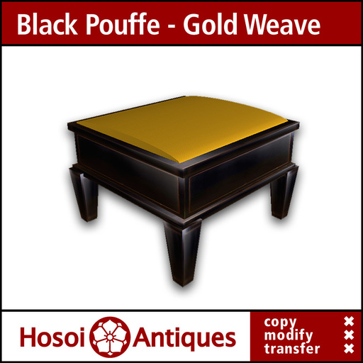 Discount - Asian Couch Pouffe - Gold Weave