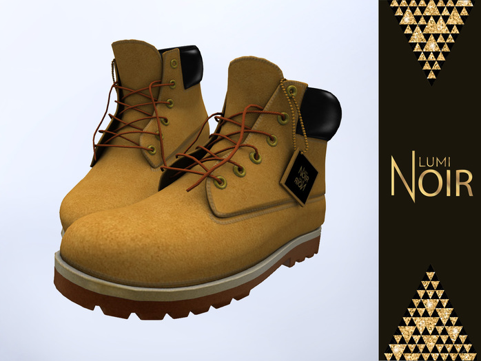 Lumi Noir - Mesh Timber Boots - CLASSIC