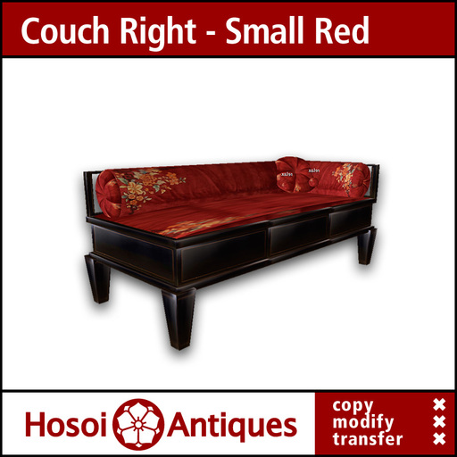 Discount - Asian Couch Corner Right - Small Red