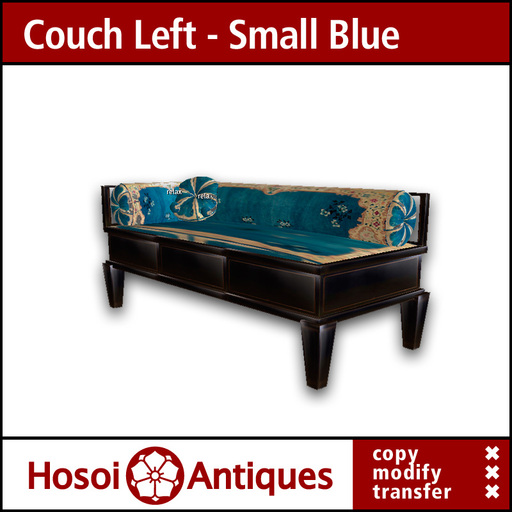 Discount - Asian Couch Corner Left - Small Blue