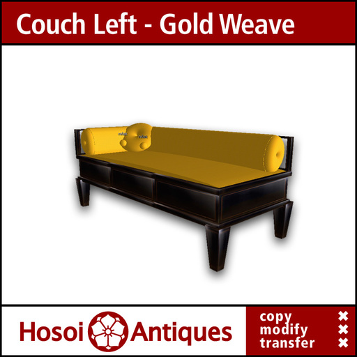 HIUP0 - Asian Couch Corner Left - Gold Weave