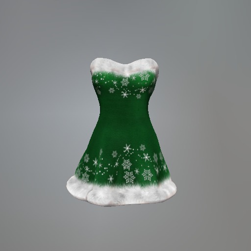 Green Snow Queen Fitmesh Minidress