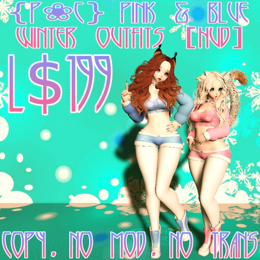 {P❀C} Blue & Pink Winter Outfits HUD