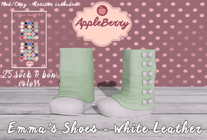 .ab - Emma's Boots - White Leather