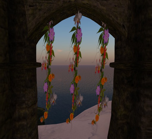 Tropical Flower Curtain/modify,Texture Full Perm Inside Curtain