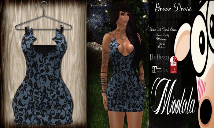 ~*Moolala*~Greer Dress - Blue Gothic Floral