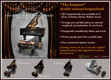 "The Empress III" Double Manual Harpsichord - 5 in 1! $675 on sale for $325!