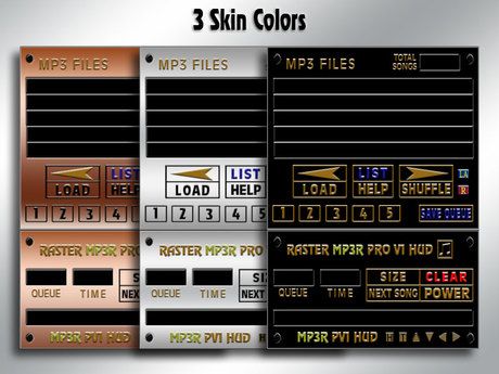 Second Life Marketplace - MP3 Player & Radio - Raster MP3R-PV1 HUD ...