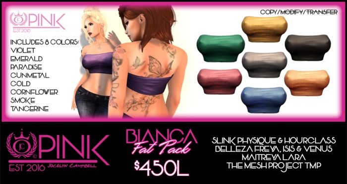 PINK by JCampbell - Bianca Tube Top Fat Pack
