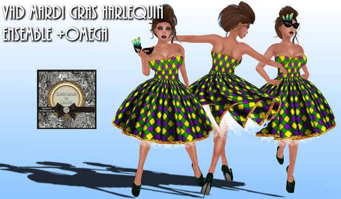 VHD Mardi Gras Harlequin Ensemble (Boxed)