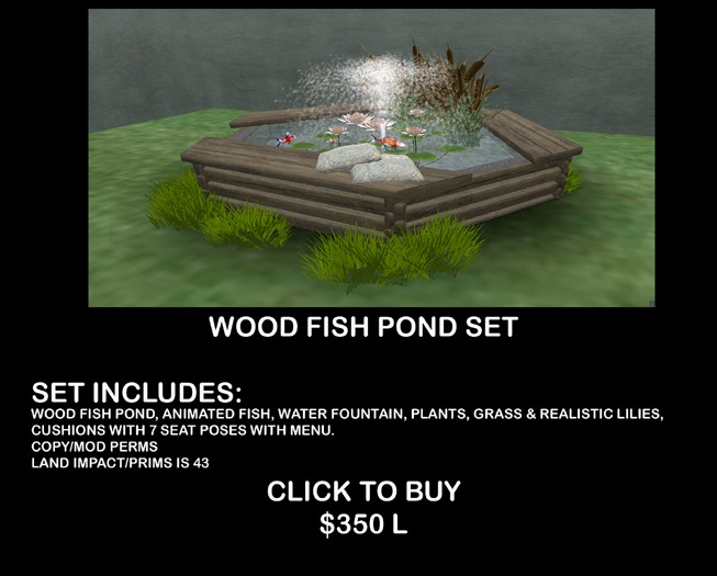 WOOD FISH POND SET BOXED