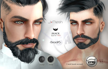 [i.mesh] - Beard#5 BLACK - applier for CATWA heads and Classic Avatars