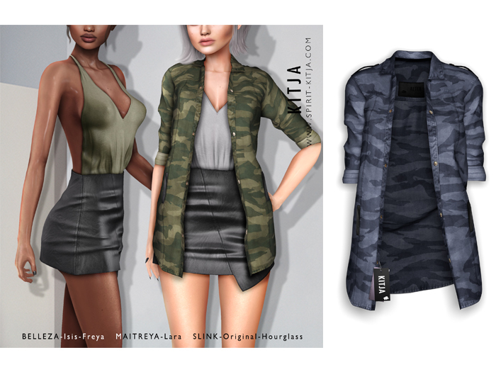 KITJA - Kassia Shirt NAVY CAMO
