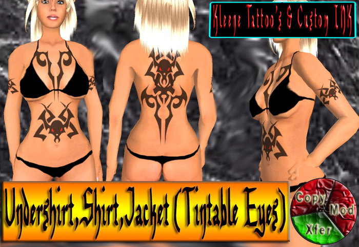 Tribal Spine skull, Belly & Arms