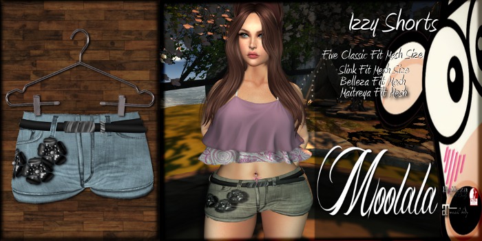 ~*Moolala*~ Izzy Shorts - Lt Blue