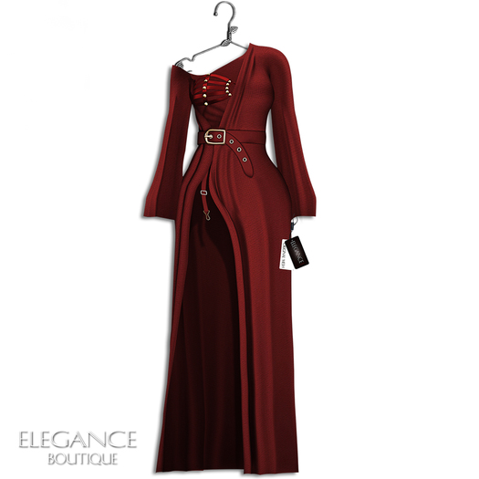 Elegance Boutique - "Dolly" - Dress - Claret- KUPRA / Legacy / Maitreya & Petite / Slink / Belleza 