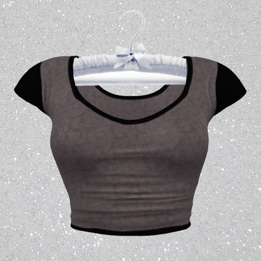 .:WinTeRwooD Designs:.Crop Top-Grey print