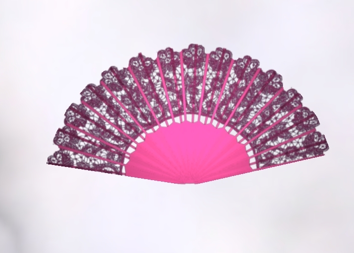 Pink Animated Lace Fan