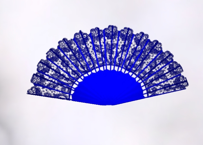 Sapphire Animated Lace Fan