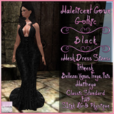 Maleficent Gown Gothic Black
