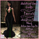 Maleficent Gown Gothic Emerald