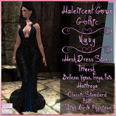 Maleficent Gown Gothic Navy