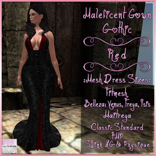 Maleficent Gown Gothic Red