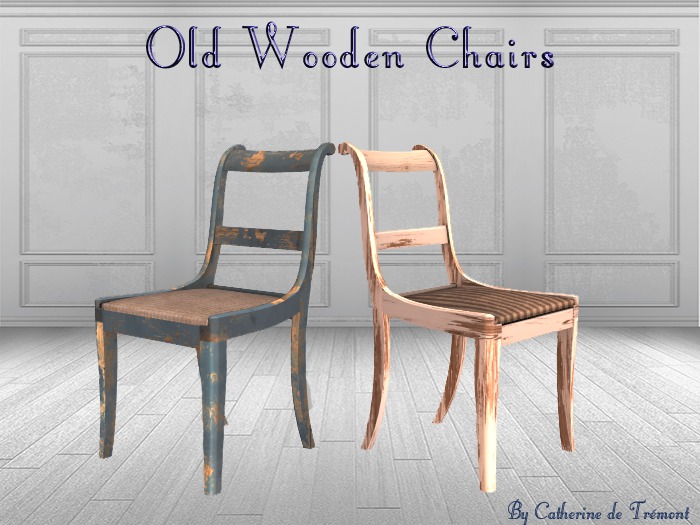 "CdT" Old wooden chairs