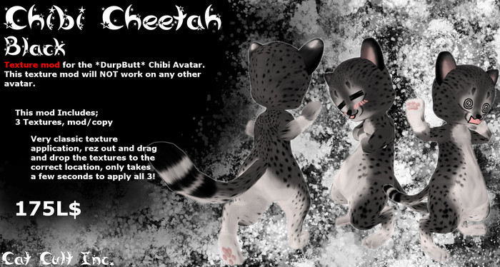 Cat Cult Inc. Cheetah Chibi Black (Boxed)