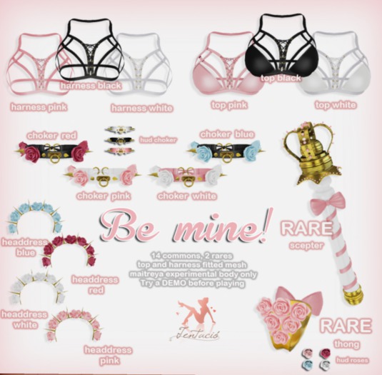 *Tentacio* Be mine headband blue