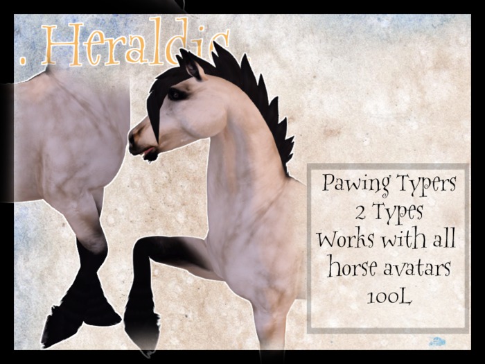 . heraldic . pawing typers