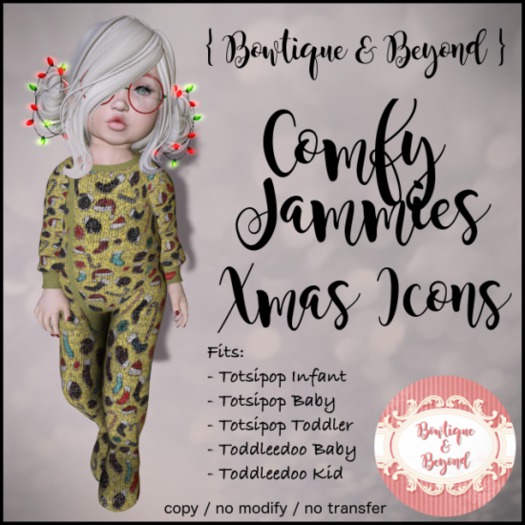 Tiny Tiaras Bowtique - Comfy Jammies / Xmas Icons