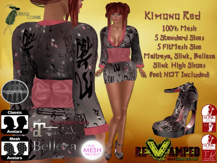 EC ReVamped Kimono Outfit - RED