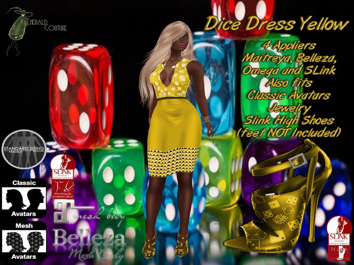 EC Dice Dress Yellow