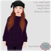 {V*Y} Cozy Sweater - Cable Knit Purple