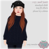 {V*Y} Cozy Sweater - Cable Knit Navy