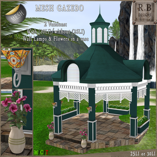 *RnB* Mesh Cambridge Gazebo - Teal (copy)