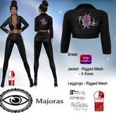 Majoras Rose Jacket and Leggings Outfit