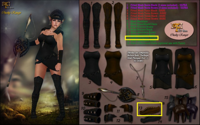 FDD GS *Cheeky Ranger* HeadPiece Brown